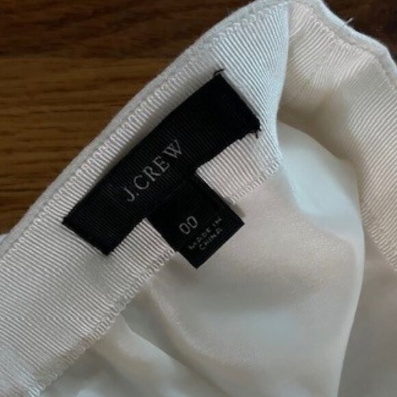 J.Crew White Cotton Paisley Drop Waist Pleated Skirt, size 00 - NEVER WORN - Picture 5 of 6